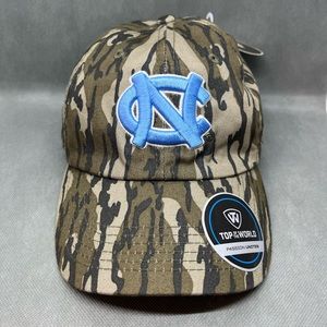 North Carolina Tar Heels Adjustable Strapback Hat Cap Mossy Oak Bottomland Camo